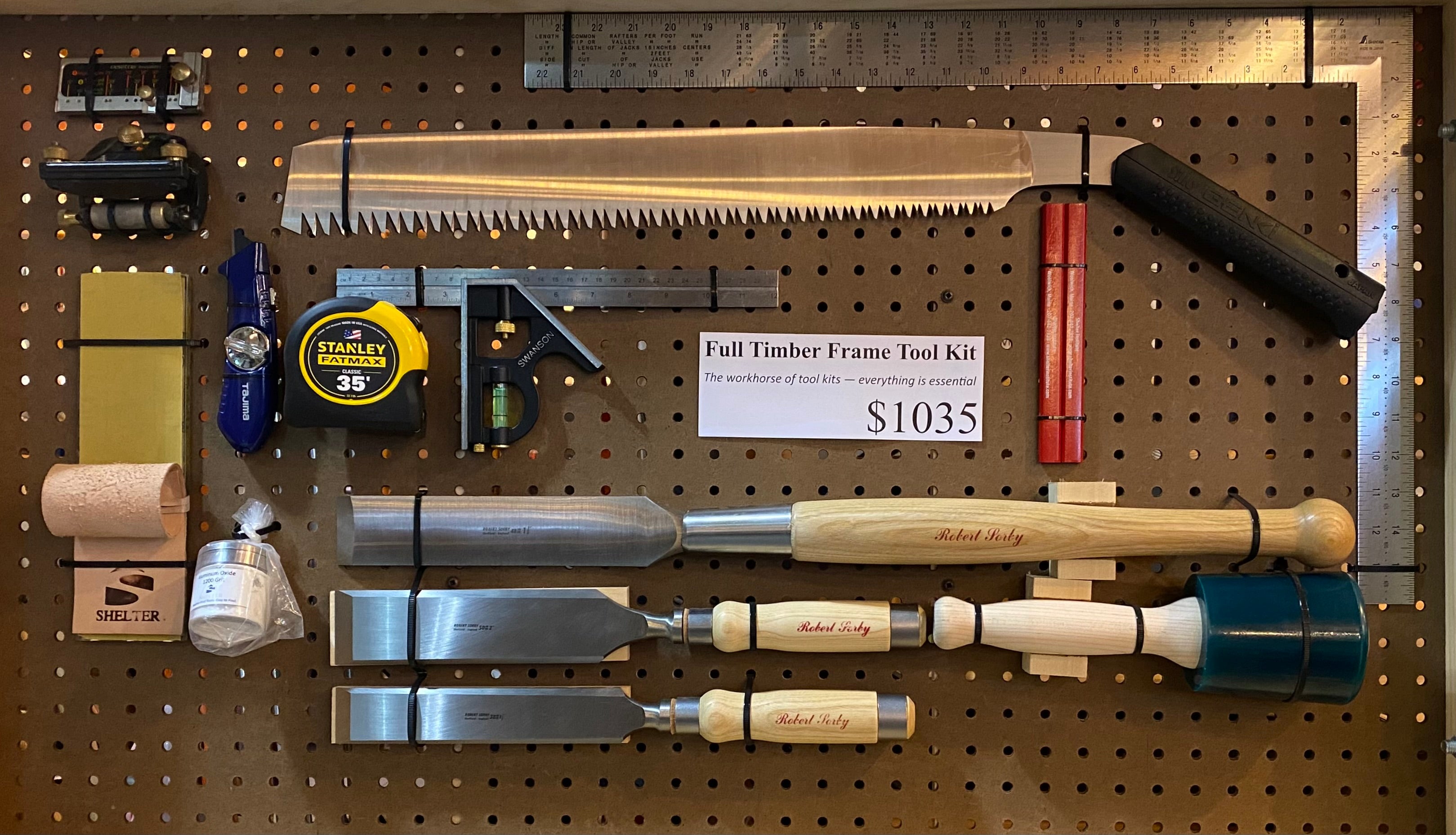 Full Timber Framing Tool Kit: Better · Shelter Institute