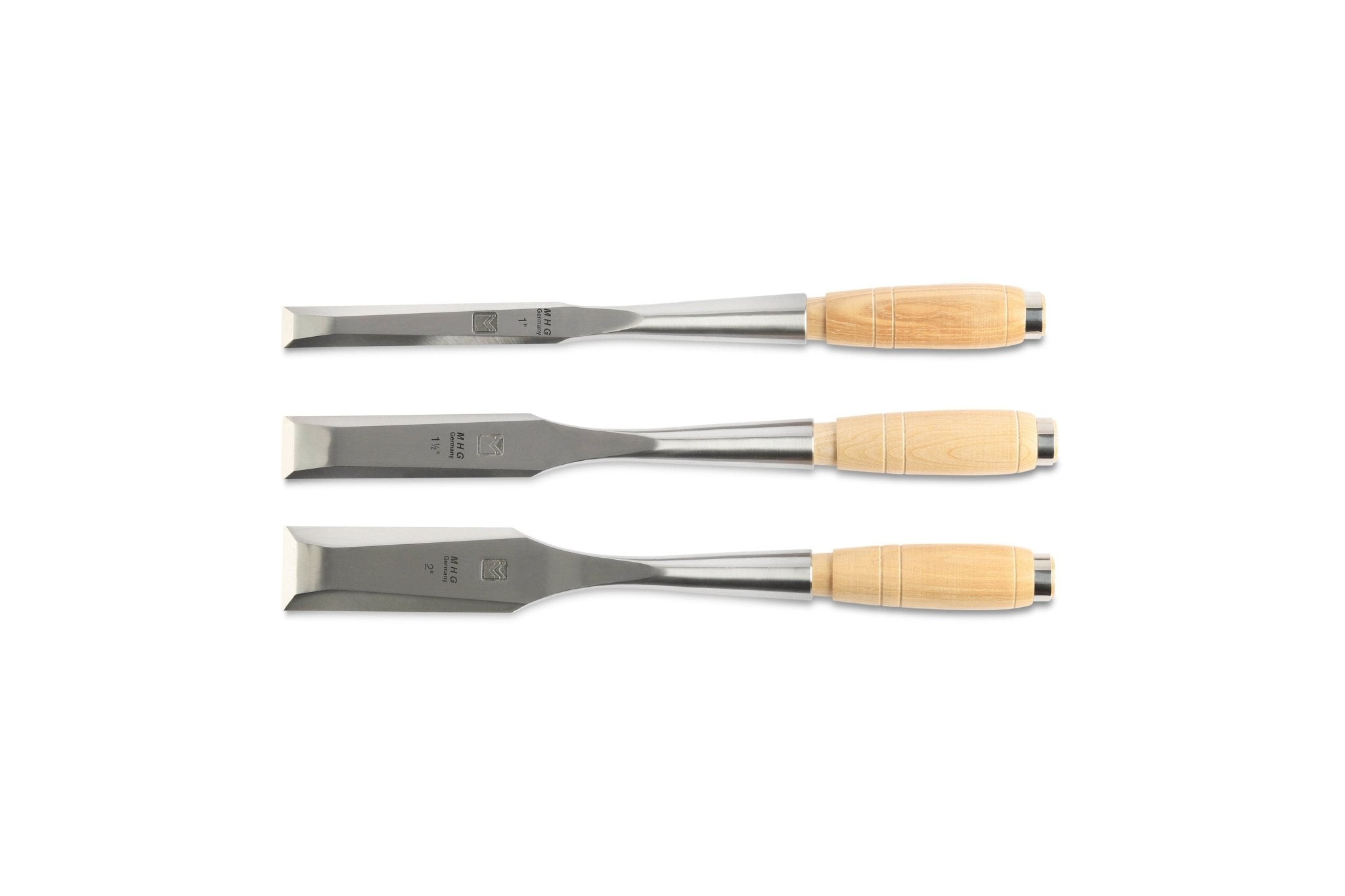 MHG Messerschmidt Timber Framing Chisel - Set of Three - Shelter Institute