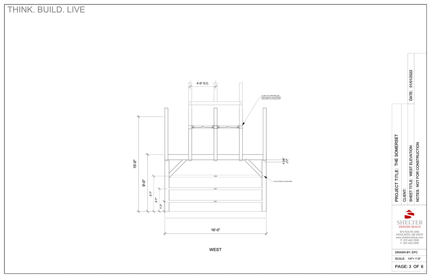 The Somerset: Timber Frame Cut Sheet Package 12x16 Sugar Shack
