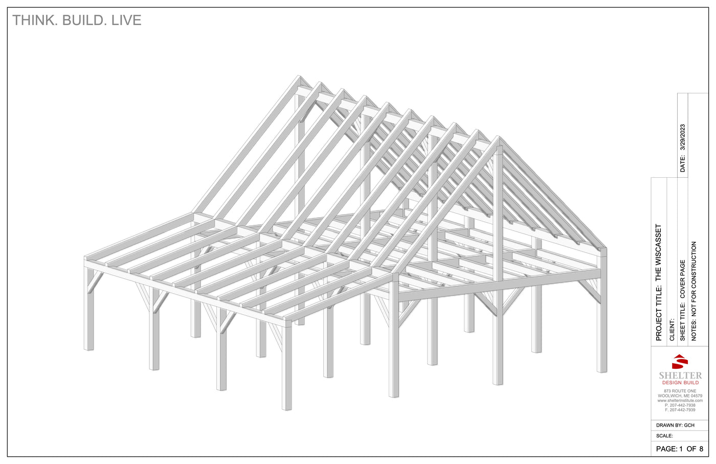 The Wiscasset: Timber Frame Cut Sheet Package 36x36
