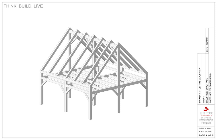 The Woolwich: Timber Frame Cut Sheet Package 24x24