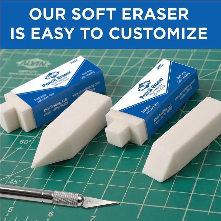 White Vinyl Eraser drafting - Shelter Institute