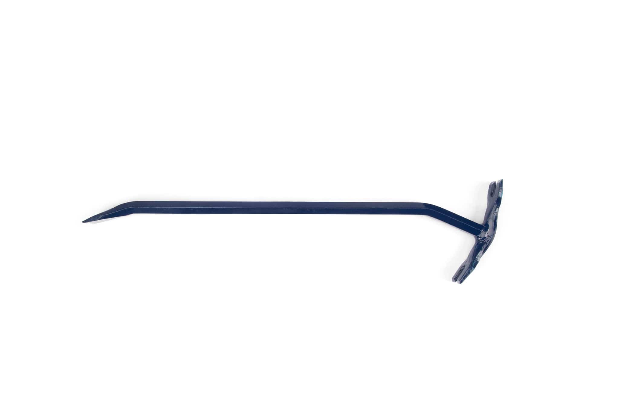The Bon Tool Rocker Bar, a blue metal leverage tool with a flat angled end and claw on the other side, is shown on a white background.