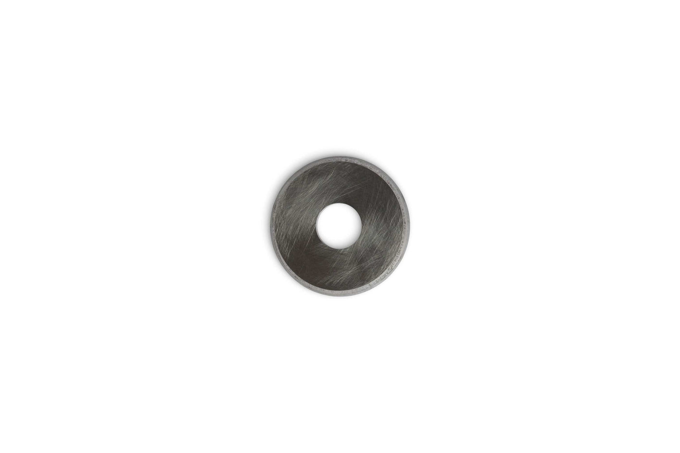 The Bahco Ergo Scraper 625 from JHW, resembling the precision of triangular blades, appears as a circular metal washer with a central hole against a white background.