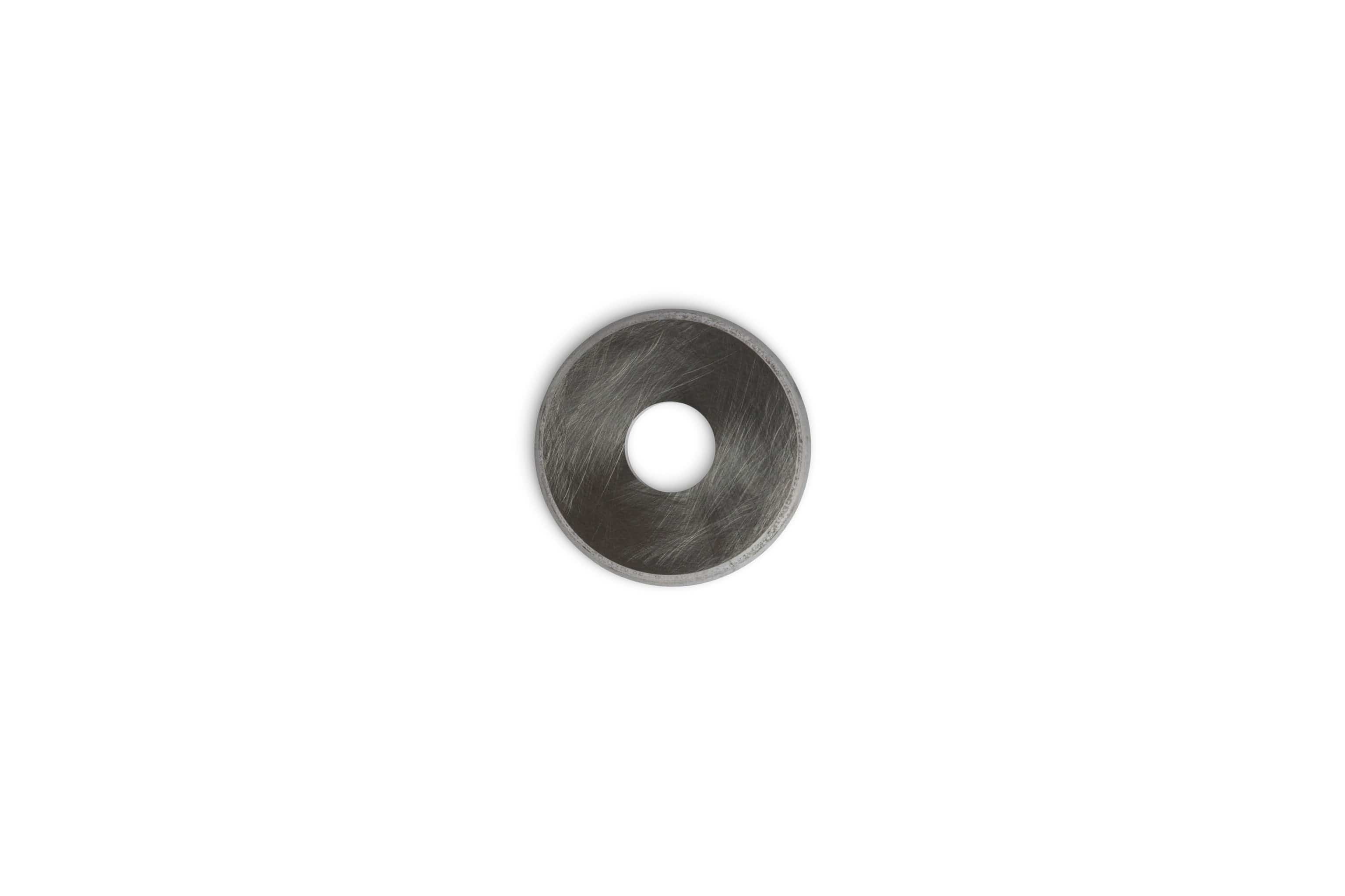 The Bahco Ergo Scraper 625 from JHW, resembling the precision of triangular blades, appears as a circular metal washer with a central hole against a white background.