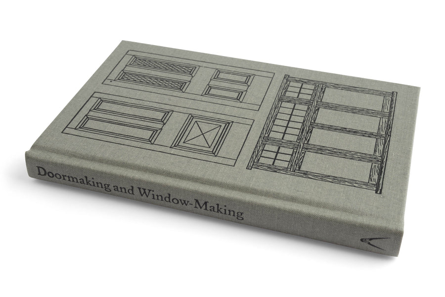The LAP hardcover book Doormaking and Window-Making explores traditional joinery techniques for crafting doors and windows, with line drawings on the cover.