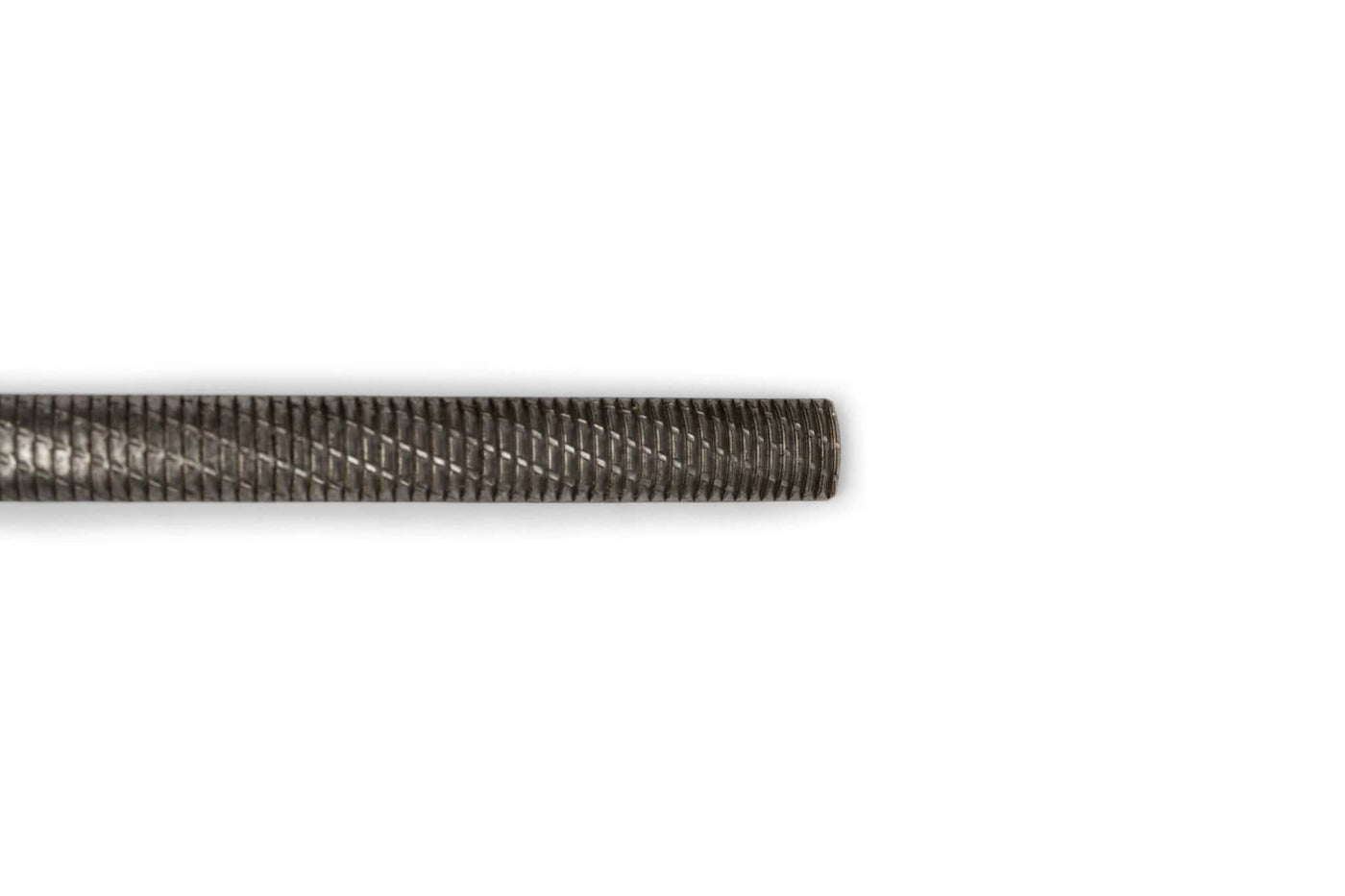 A close-up of the MARU Iwasaki Half Round Extremely Fine Curved File With Rubber Grip shows diagonal grooves on the visible right end, with the tool positioned horizontally against a plain white background.