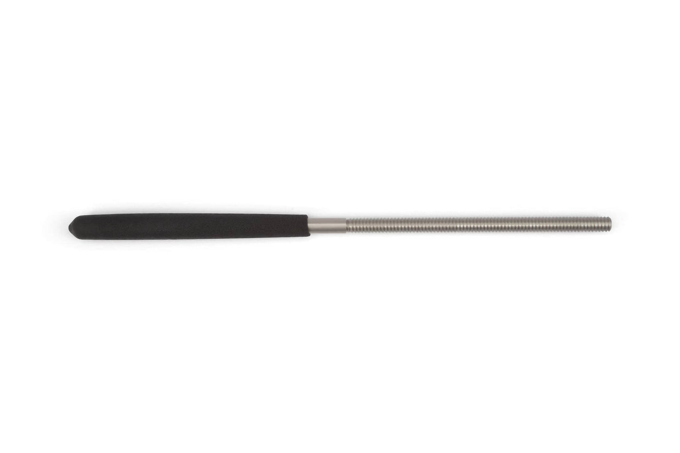 The MARU Iwasaki Round Wood File With Rubber Grip, featuring an extra fine cut and black rubber handle, is shown horizontally on a white background.
