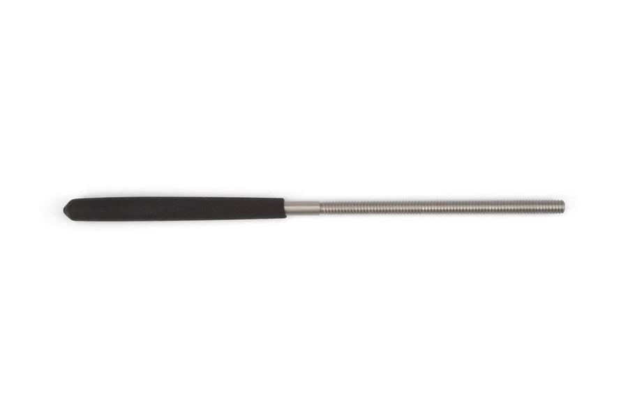 The MARU Iwasaki Round Wood File With Rubber Grip, featuring an extra fine cut and black rubber handle, is shown horizontally on a white background.