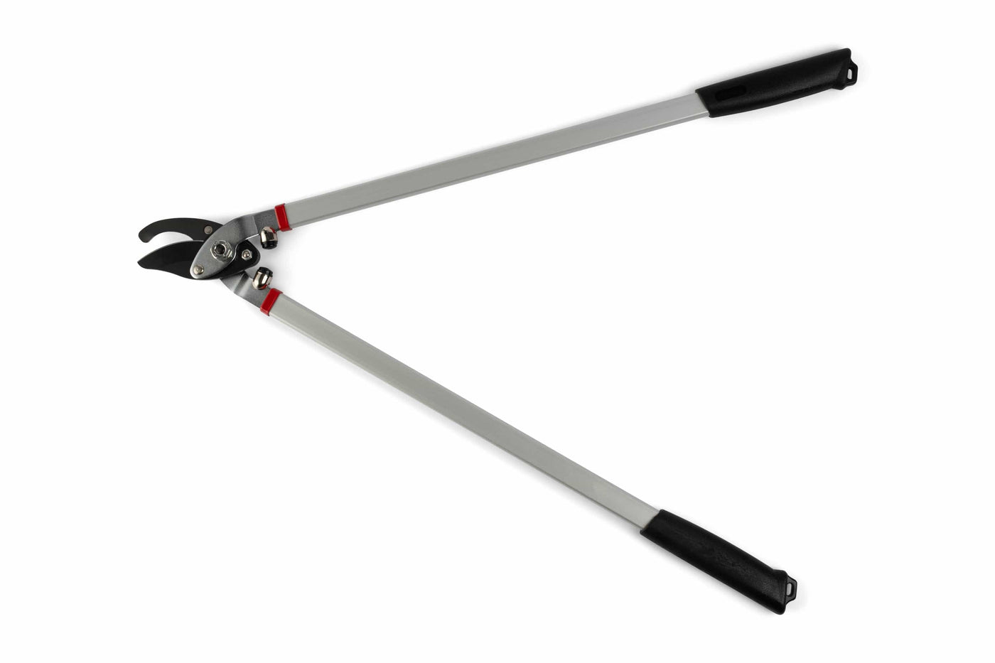 The Maru Japanese Gardening Kamaki Lopper features high carbon steel bypass blades, heavy-duty black grips, and silver handles—perfect for pruning branches or tackling tough vines.