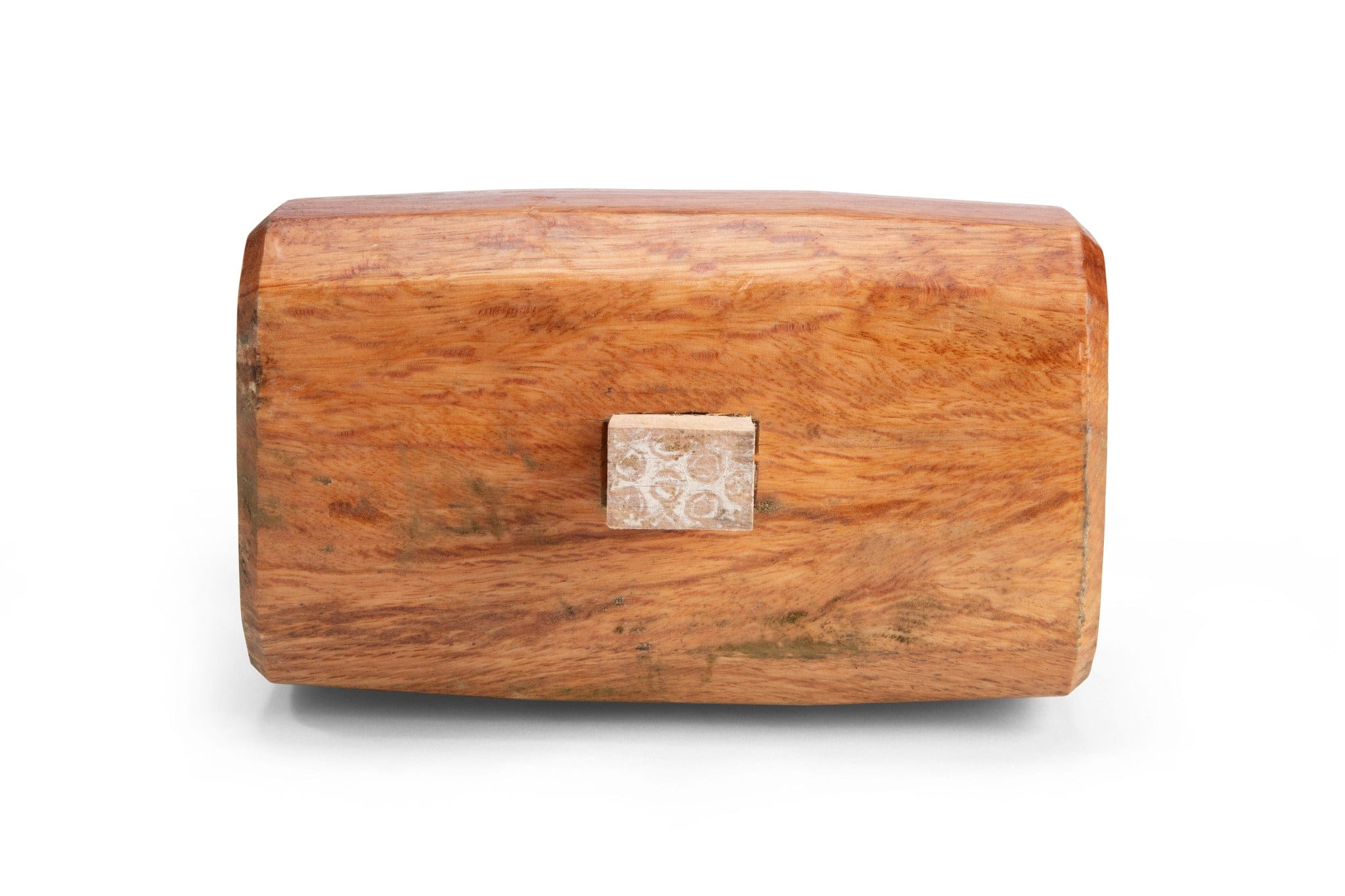 The Commander Mallet by MARU features a rectangular block of polished Kashi Japanese White Oak with a small, square, light-colored knob in the center, set against a plain white background.