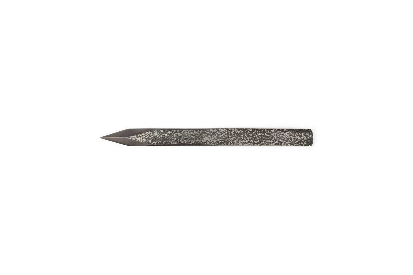The MARU Japanese Kensaki Marking Knife features a textured handle and a pointed, sharpened tip crafted from aogami blue steel, shown on a plain white background.