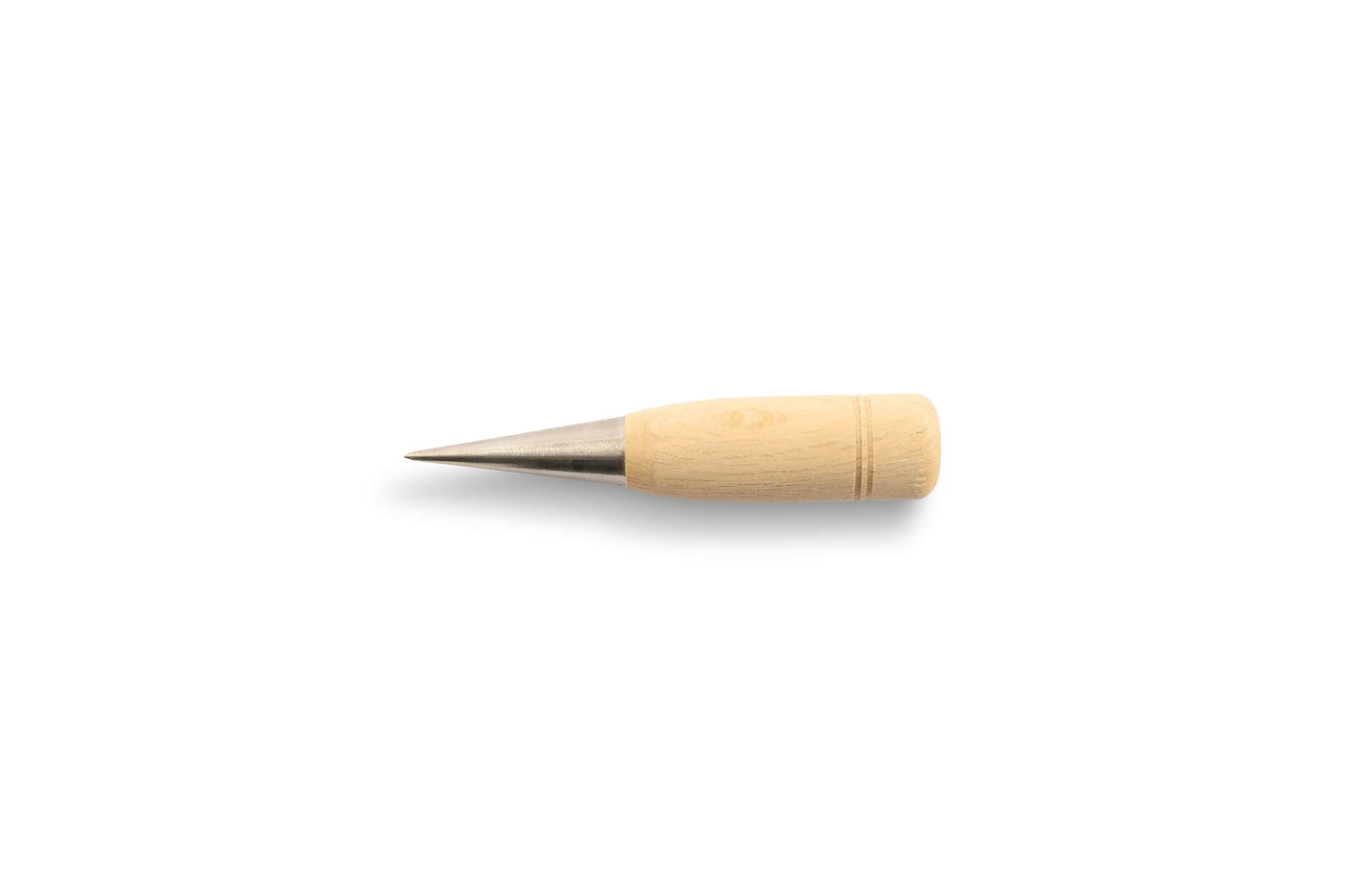 A MARU Socket Awl, featuring a Kashi handle and tool steel cone ideal for leatherwork or crafting, is centered on a plain white background.