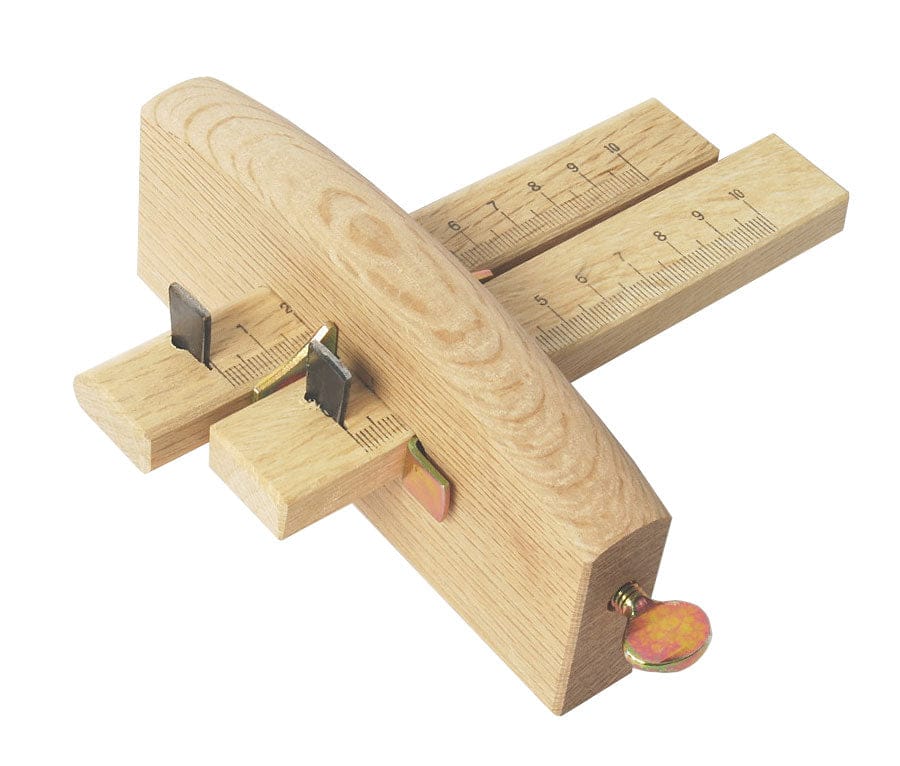The Japanese Marking Gauge: Kebiki by MARU boasts two adjustable rulers and a locking screw, making it an essential addition to your woodworking tools.
