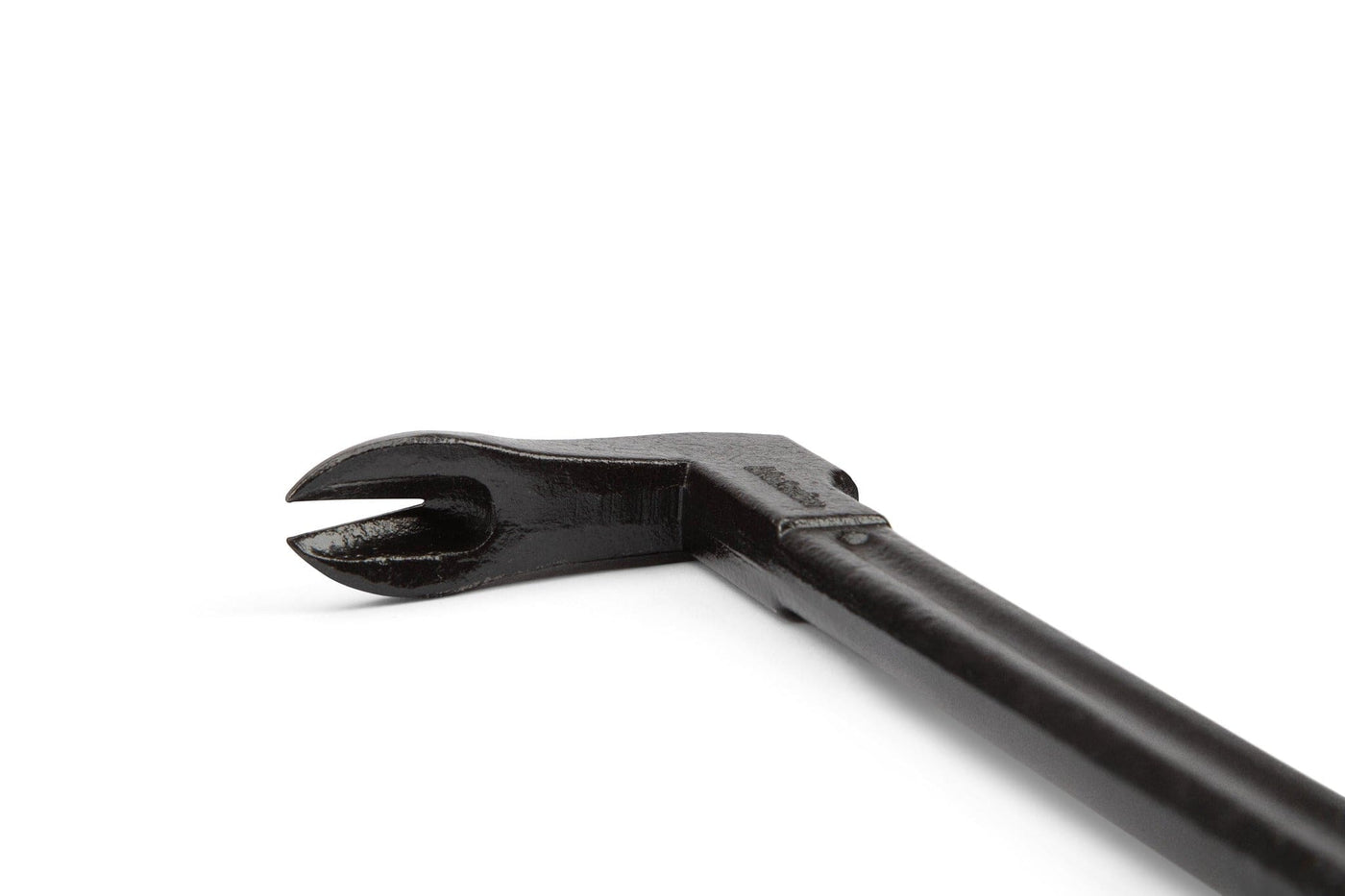 A close-up of the MARU Japanese Mokuba Cats Paw Nail Puller, featuring a black, curved forked end, set against a plain white background.