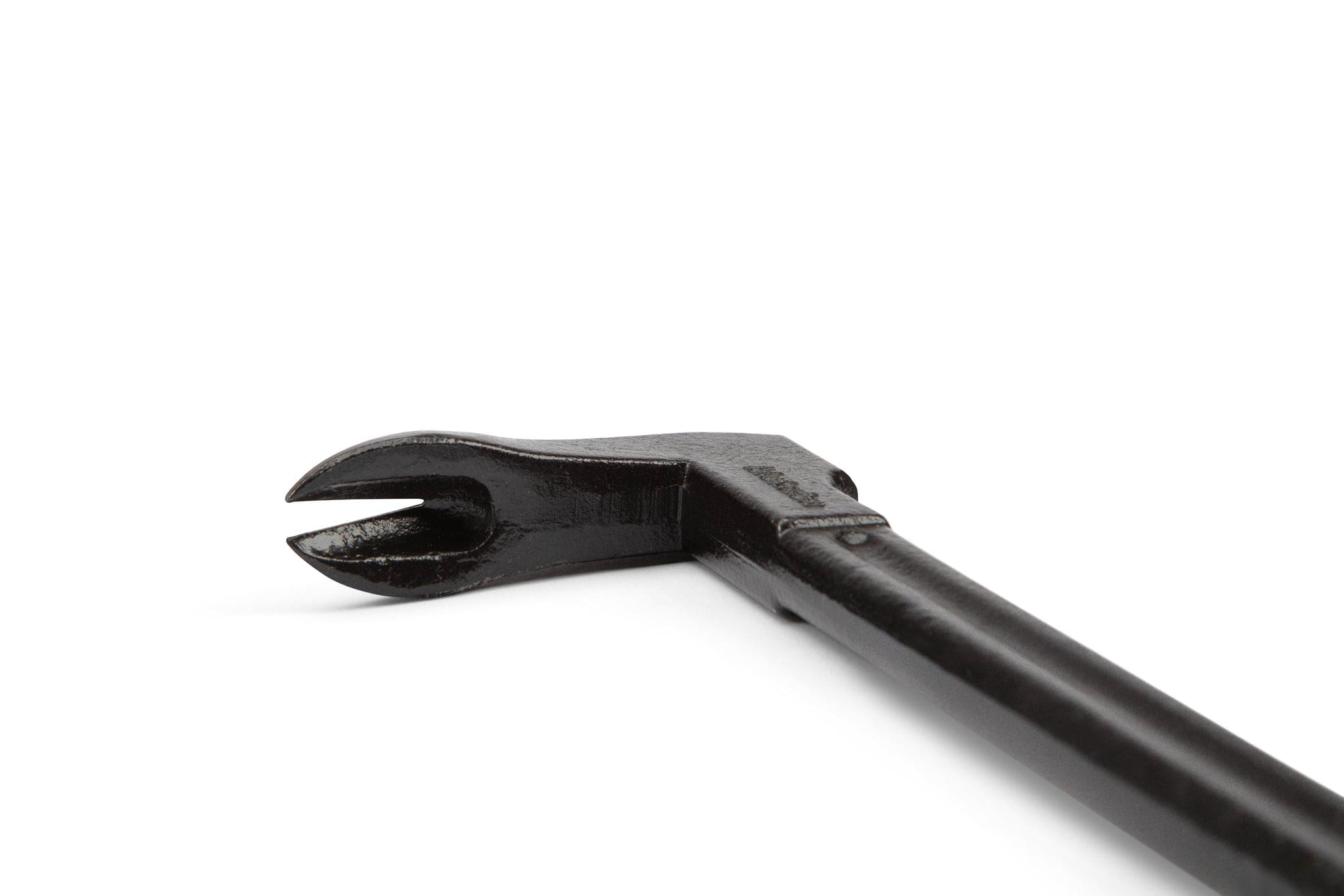 A close-up of the MARU Japanese Mokuba Cats Paw Nail Puller, featuring a black, curved forked end, set against a plain white background.