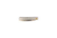 A closed MARU Miniature Japanese Folding Saw with a brass screw pivot, perfect for ultralight backpacking, lies horizontally on a plain white background.