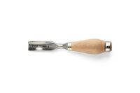 The MHG Butt Chisels and Gouges Set by MHG features curved alloy-steel blades and light wood handles, making it a great addition to any woodworking collection. Shown on a white background.