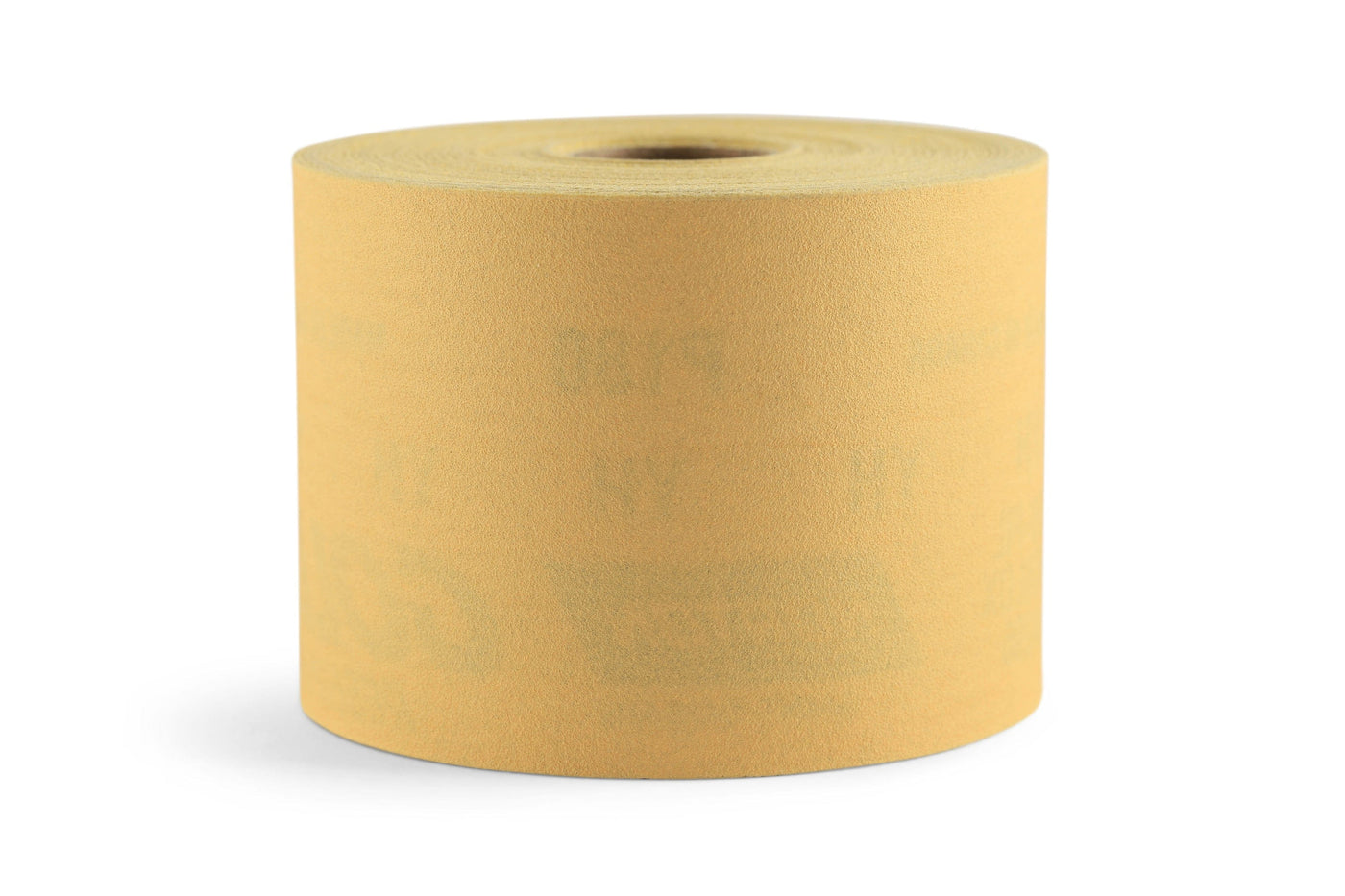 The Saint-Gobain Abrasives Norton Gold Sticky Back Sandpaper stands upright against a white background, embodying the quality and reliability cherished by woodworking enthusiasts.