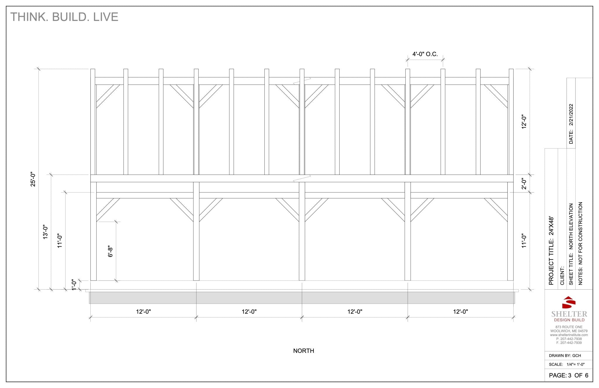 The Dresden 24x48: Timber Frame Plan & Cut Sheet Package Cut Sheets - Shelter Institute