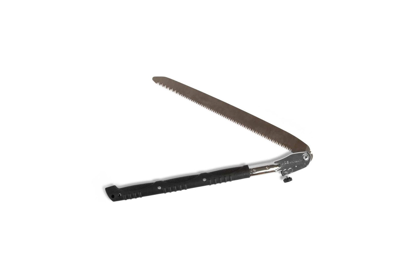 The SHT Silky Katana Boy folding saw features a long, serrated blade extending from a black handle and is displayed against a white background.