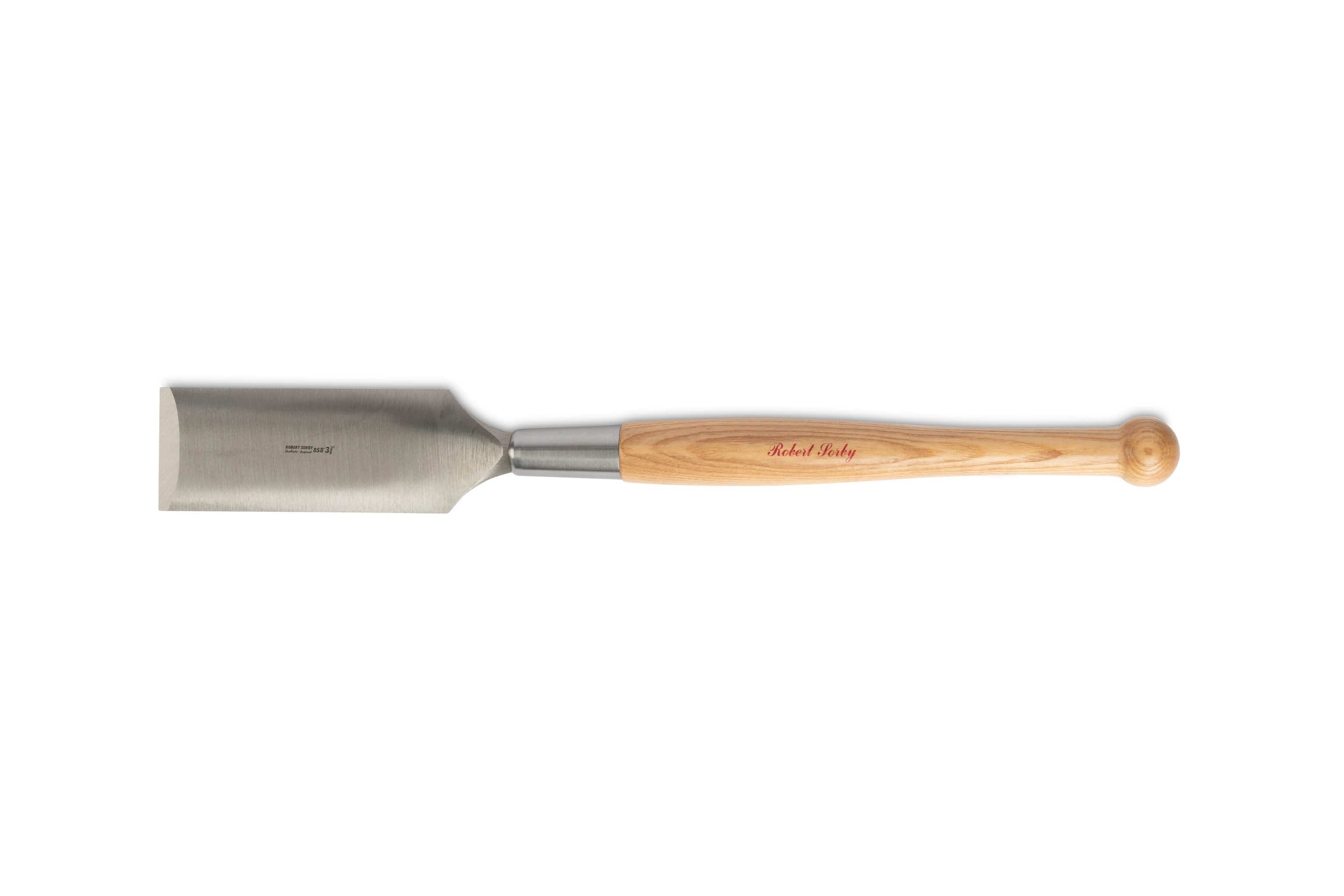 Introducing the SOR Robert Sorby Timber Framing Slick, a testament to craftsmanship with its Sheffield Steel blade and wooden handle. Ideally designed for precision work, it boasts a rounded end perfect for detailed carving tasks.