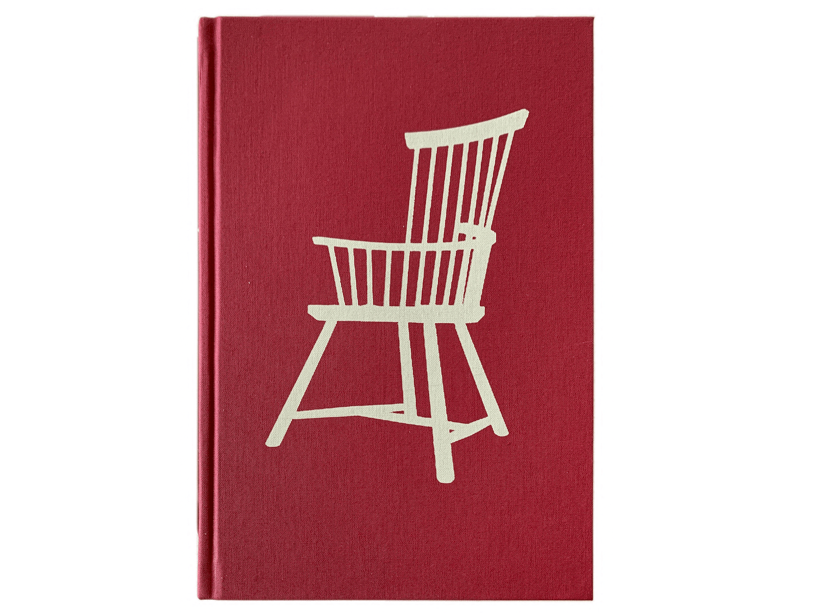 The Stick Chair Book" by LAP has a red cover showcasing a white silhouette of a wooden chair.