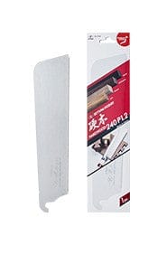 The MARU Z-Saw Hardwood Dozuki 240 replacement blade, ideal for fine woodworking projects, displayed with its packaging against a white background.
