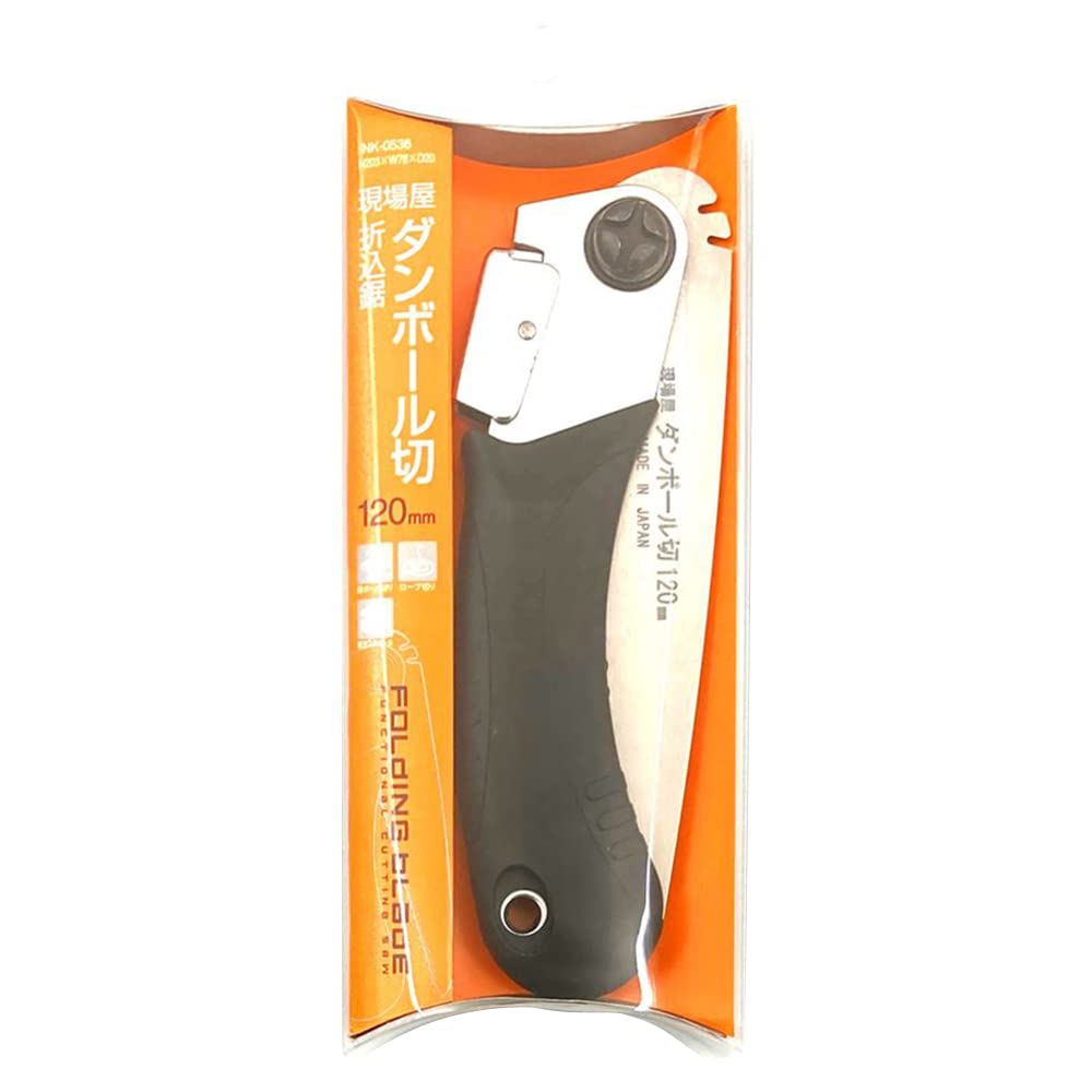 The 6 Siblings Saws by INK from Maru is a folding utility knife with a black handle, orange packaging featuring Japanese text, a 120mm high carbon steel blade, and convenient replaceable blades.