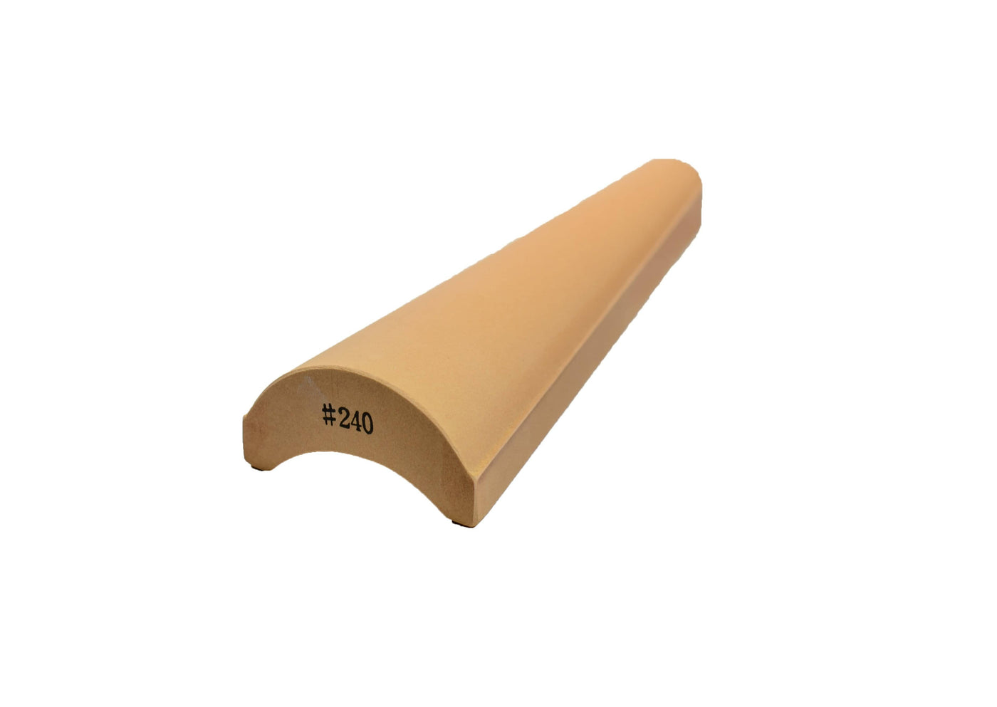 The MARU Cone Slip Stone is a #240 grit half-cylinder abrasive sharpening stone, perfect for gouge sharpening, shown isolated on a white background.