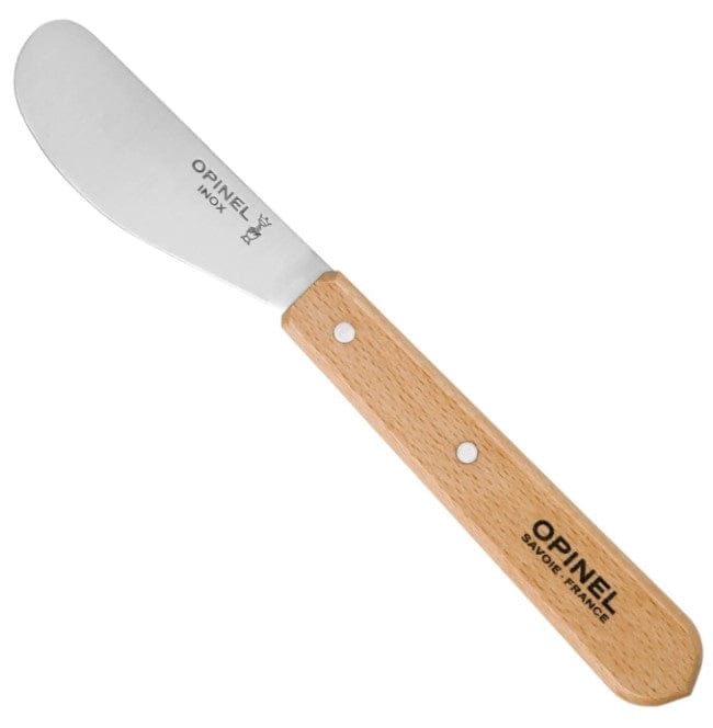 The Opinel Essential Spreading Knife features high carbon stainless steel and a durable wooden handle, making it perfect for effortlessly spreading butter.