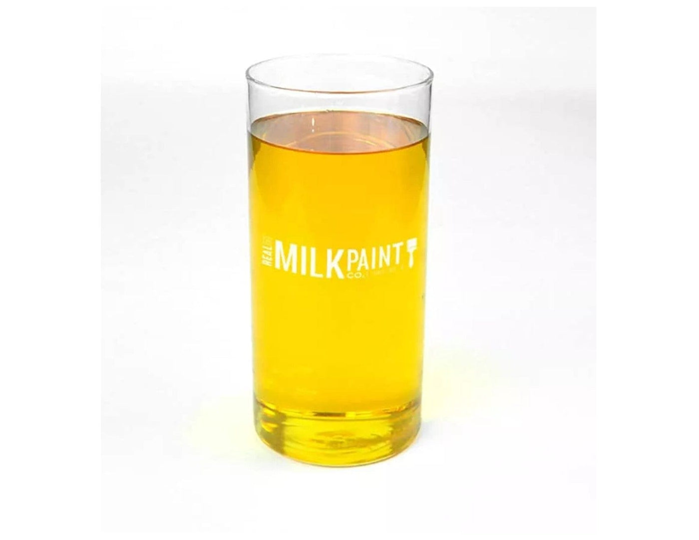 A clear glass filled with a yellow liquid, labeled "RMP," exudes the subtle scent of Citrus Solvent, promising a natural and fresh finish as part of their Half & Half Tung Oil product.