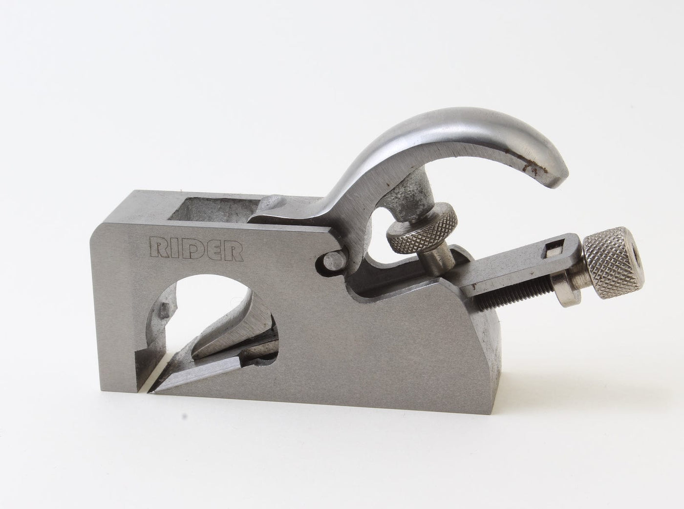 A ROB Bull Nose Rebate Plane 1 with adjustment knob and 1 blade, engraved with the brand, shown on a white background.