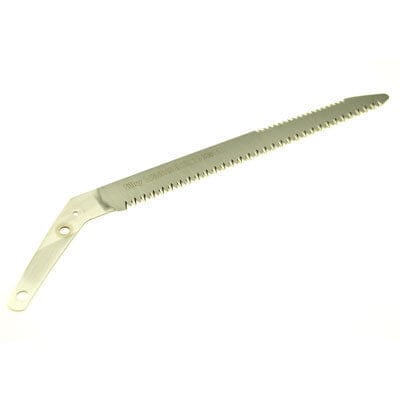 The SHT Silky Yamabico Pruning Saw features sharp, evenly spaced teeth and a curved bracket, designed for tough branches and can be used with a reciprocating saw or as a manual pruning saw.